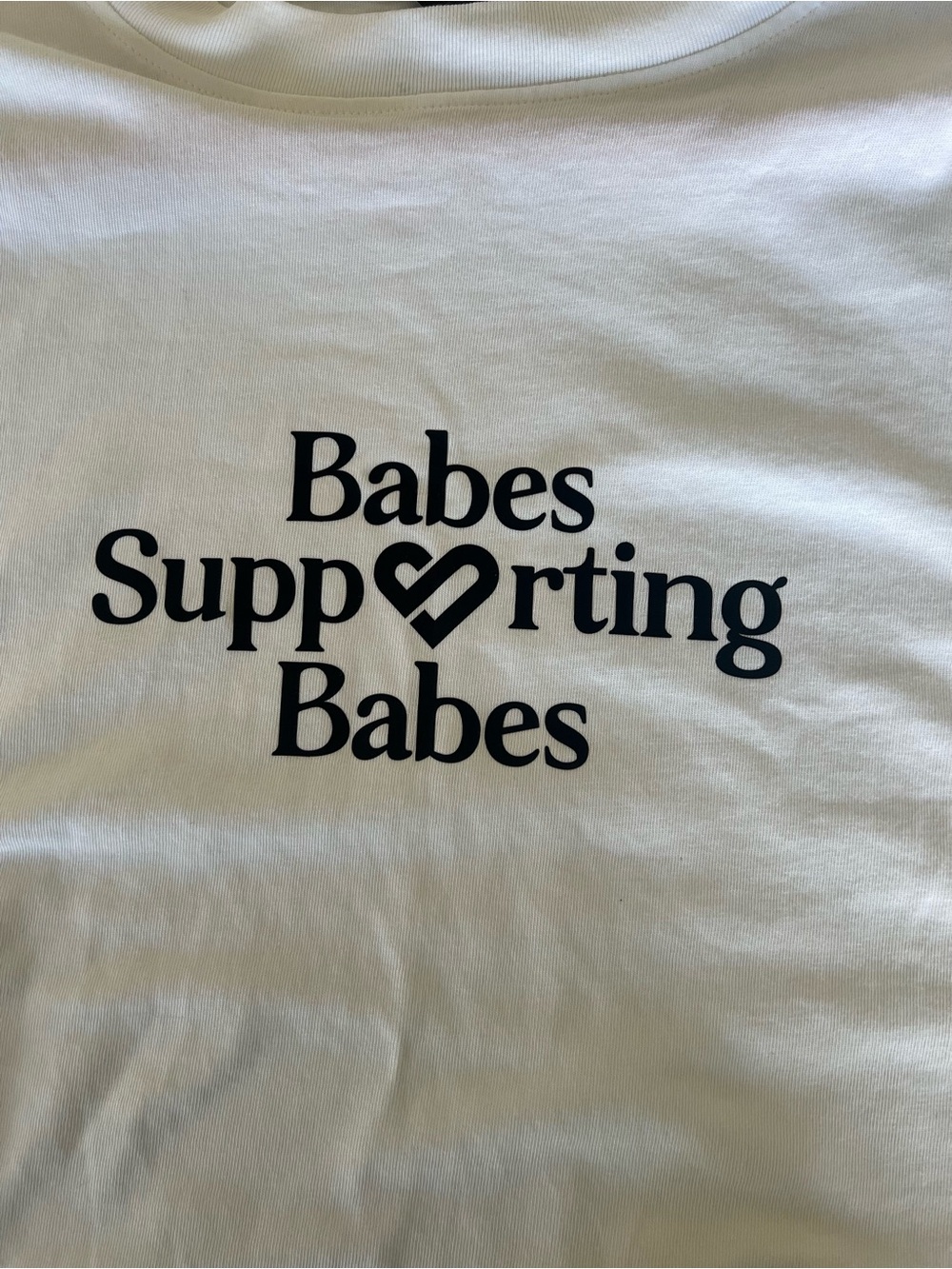 Brunette the Label Silver Icing Boxy Tee (NWT) White, Size S/M